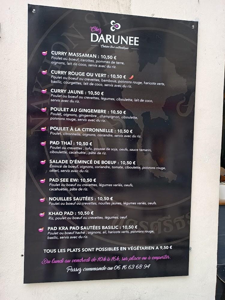 Chez Darunee / restaurant Thaï authentique - Menu Image 2